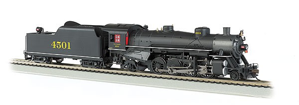 BACHMANN HO SCALE #54403 SOUTHERN #4501 LIGHT 2-8-2 W//LONG TENDER DCC READY