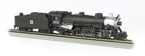 Bachmann USRA Light 2-8-2 Western Pacific #302 Med Tender HO Scale Model Train Steam Locomotive #54404