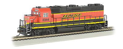 Bachmann GP38-2 BNSF #2344 with DCC HO Scale Model Train Diesel Locomotive #61118