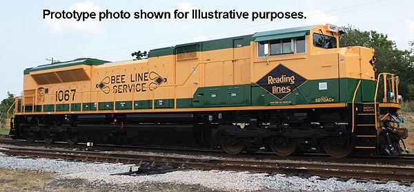 Bachmann Sd70ace Reading Company 1067 Dcc Sound Ho Scale Model Train Diesel Locomotive