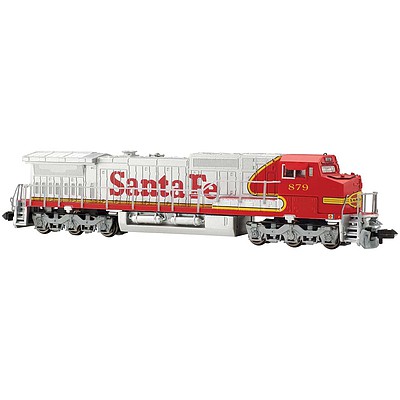 Bachmann Dash 8-40CW Santa Fe #879 DCC Sound Equipped N Scale Model Train Diesel Locomotive #67352