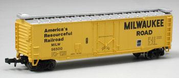 Bachmann 50 Plug Door Box Car Milwaukee Road #56500 N Scale Model Train Freight Car #71067
