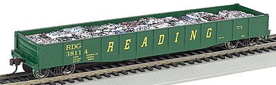 Bachmann 506 Gondola w/Crushed Cars Reading #38114 HO Scale Model Train Freight Car #71906