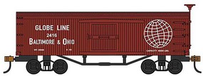 Bachmann Wood Old-Time Boxcar Baltimore & Ohio (Globe Line) HO Scale Model Train Freight Car #72311