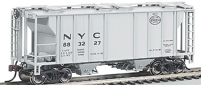 Bachmann PS-2 2-Bay Covered Hopper NYC HO Scale Model Train Freight Car #73504