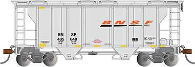 Bachmann PS-2 Two Bay Covered Hopper BNSF #405648 HO Scale Model Train Freight Car #73506