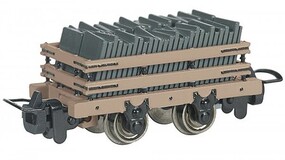 Bachmann HO TTT Narrow Gauge Tan Slate Wagon w/Load
