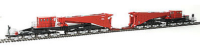 Bachmann Schnabel Car w/Retort/Cylinder Load Red/Black HO Scale Model Train Freight Car #80513