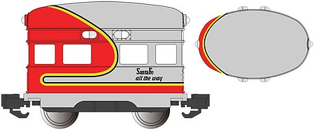 Bachmann Eggliner - Standard DC Santa Fe (Warbonnet, silver, red) - G-Scale