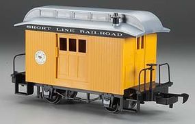 Bachmann Li'l Big Haulers Baggage Short Line RR Yellow/Silver G Scale Model Train Passenger Car #97096