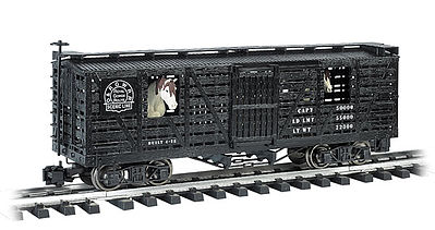 Bachmann Animated Stock Car D&RG with Horses G Scale Model Train Freight Car #98701
