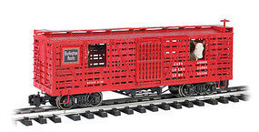 Bachmann Animated Stock Car CB&Q with Cattle G Scale Model Train Freight Car #98702