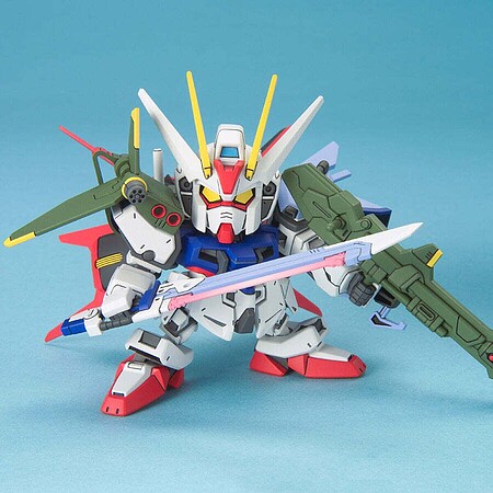 Bandai SD Gundam - BB259 Strike Gundam/Weaponset Snap Together Plastic Model Figure Kit #123716