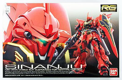 Bandai RG MSN-06S Sinanju Gundam UC Snap Together Plastic Model Figure 1/144 Scale #207590