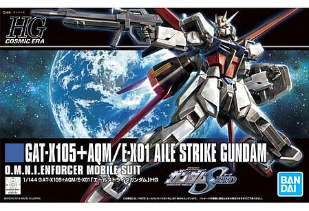 Bandai HG Gundam - GAT-X105+AQM AILE Strike Gundam Snap Together Plastic Model Figure Kit #2219525
