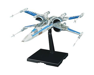 Bandai Star Wars - Blue Squadron X-Wing Fighter Plastic Model Vehicle Kit 1/72 Scale #223296
