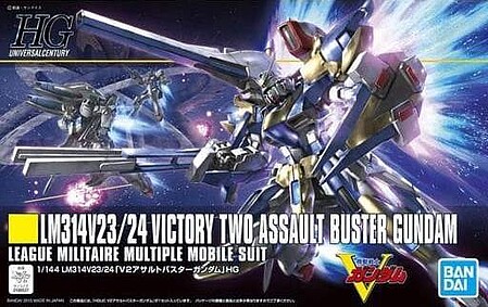 Bandai HG Gundam - V2 Assault Buster Gundam Snap Together Plastic Model Figure Kit 1/144 #2255554
