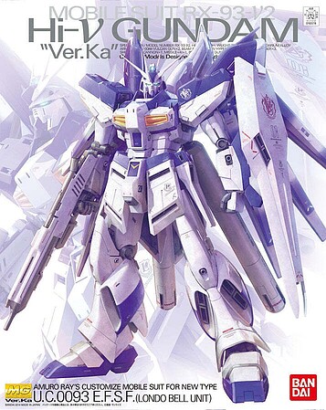 Bandai MG Gundam - Hi-Nu Gundam (Ver.Ka) Snap Together Plastic Model Figure Kit 1/100 #2258270
