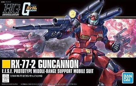 Bandai HG Gundam - RX-77-2 Guncannon Snap Together Plastic Model Figure Kit 1/144 Scale #2301233