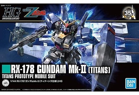 Bandai HG Gundam - RX-178 Gundam Mk-II Titans Snap Together Plastic Model Figure Kit #2310610