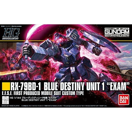 Bandai HG Gundam - Blue Destiny Unit 1 Exam Snap Together Plastic Model Figure Kit #2379386