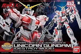 Bandai Mega Size Gundam Unicorn Gundam (Destroy Mode) Snap Together Plastic Model Figure Kit #2384800