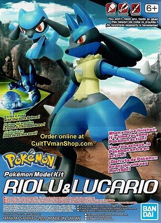 lucario and riolu model kit