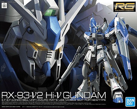 Bandai RG Gundam - Hi-V (Hi-Nu) Gundam Snap Together Plastic Model Figure Kit 1/144 Scale #2555540