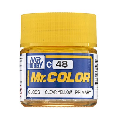 Bandai Gloss Clear Yellow 10ml Hobby and Model Acrylic Paint #gnz-c48