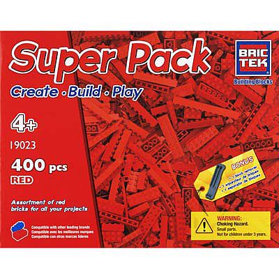 Brictek Red Super Pack 400pcs Building Block Set #19023
