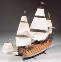 Billing-Boats WASA 3-Masted 1627 Royal Sailing Ship (Expert) Wooden Boat Model Kit 1/75 Scale #490