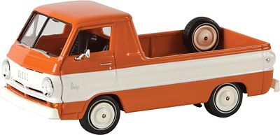 Berkina 1964 Dodge A 100 Truck Assembled Orange & White Model Railroad Vehicle HO Scale #34330