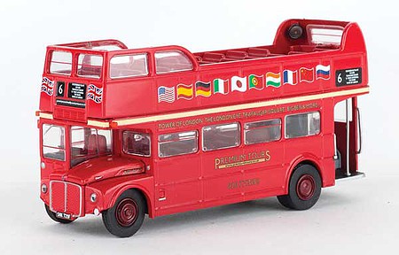 Berkina AEC Routemaster Double-Deck Bus with Open Roof - Assembled City Sightseeing Berlin, Germany (red, yellow, purple)