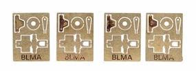 BLMS Non-Operating Signal Heads pkg(4) N Scale Model Railroad Trackside Accessory #1000
