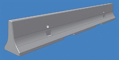 BLMS Concrete K-Rail Barrier HO Scale Model Railroad Road Accessory #4107