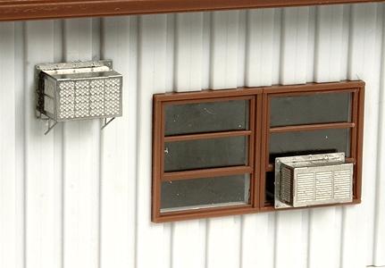 BLMS Window-Mounted Air Conditioner - Kit - pkg(12) HO Scale Model Railroad Building #4109