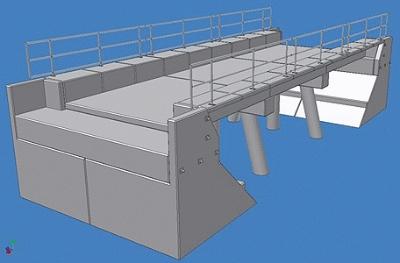 BLMS Concrete Segmental Bridge Set #A, Plastic Kit N Scale Model Railroad Bridge #590