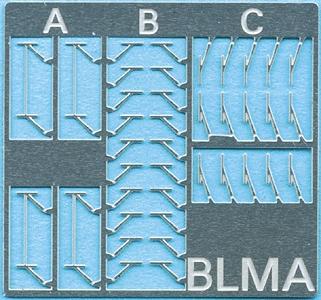 BLMS Windshield Wipers 3 styles N Scale Model Railroad Scratch Supply #96