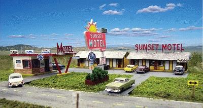 Blair-Line Sunset Motel - Kit N Scale Model Railroad Building #1001