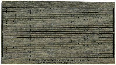 Blair-Line 2-Lane Wood Grade Crossing - Kit HO Scale Model Railroad Trackside Accessory #115