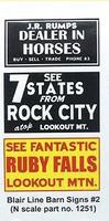 Blair-Line Barn Sign Decals Set #2 N Scale Model Railroad Decal #1251