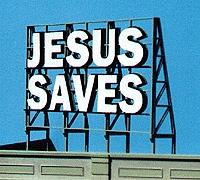 Blair-Line Laser-Cut Wood Billboards Jesus Saves HO Scale Model Railroad Roadway Accessory #1507