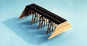 Blair-Line Common Pile Trestle - Build Straight or Curved HO Scale Model Railroad Bridge #167