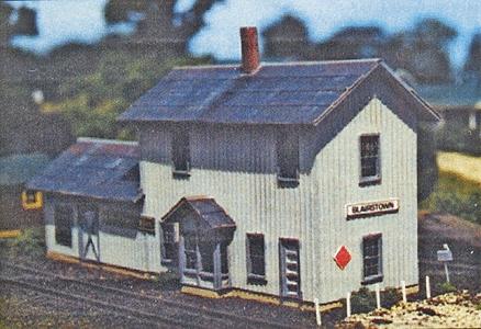 Blair-Line Blairstown 2-Story Depot Kit (7-5/8 x 2-1/4) HO Scale Model Railroad Building #178