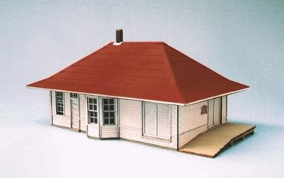 Blair-Line Leeton Depot (Laser-Cut Wood Kit) HO Scale Model Railroad Building #188