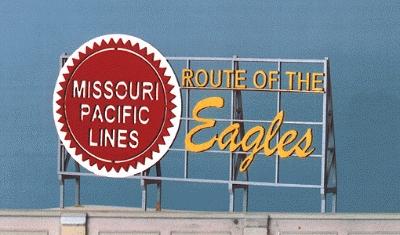 Blair-Line Missouri Pacific Lines Route Of The Eagles Billboard Model Railroad Roadway Sign #2530