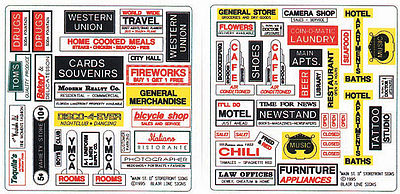 Blair-Line Main St Storefront II O Scale Model Railroad Signs #254