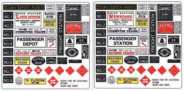 Blair Line Advertising Signs Railroad Stations & Depots HO 1 833402001562 for sale online 