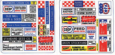 Blair-Line Feed & Seed Store Signs O Scale Model Railroad Billboard Sign #257
