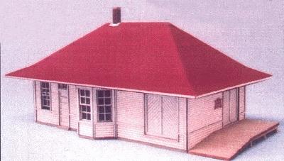 Blair-Line Leeton Depot (Laser-Cut Wood Kit) N Scale Model Railroad Building #88